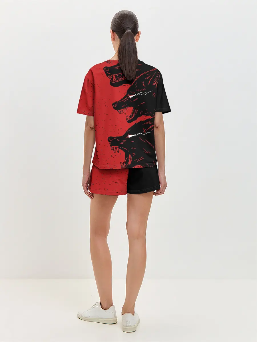 Женская пижама с шортами / Evil Wolves
