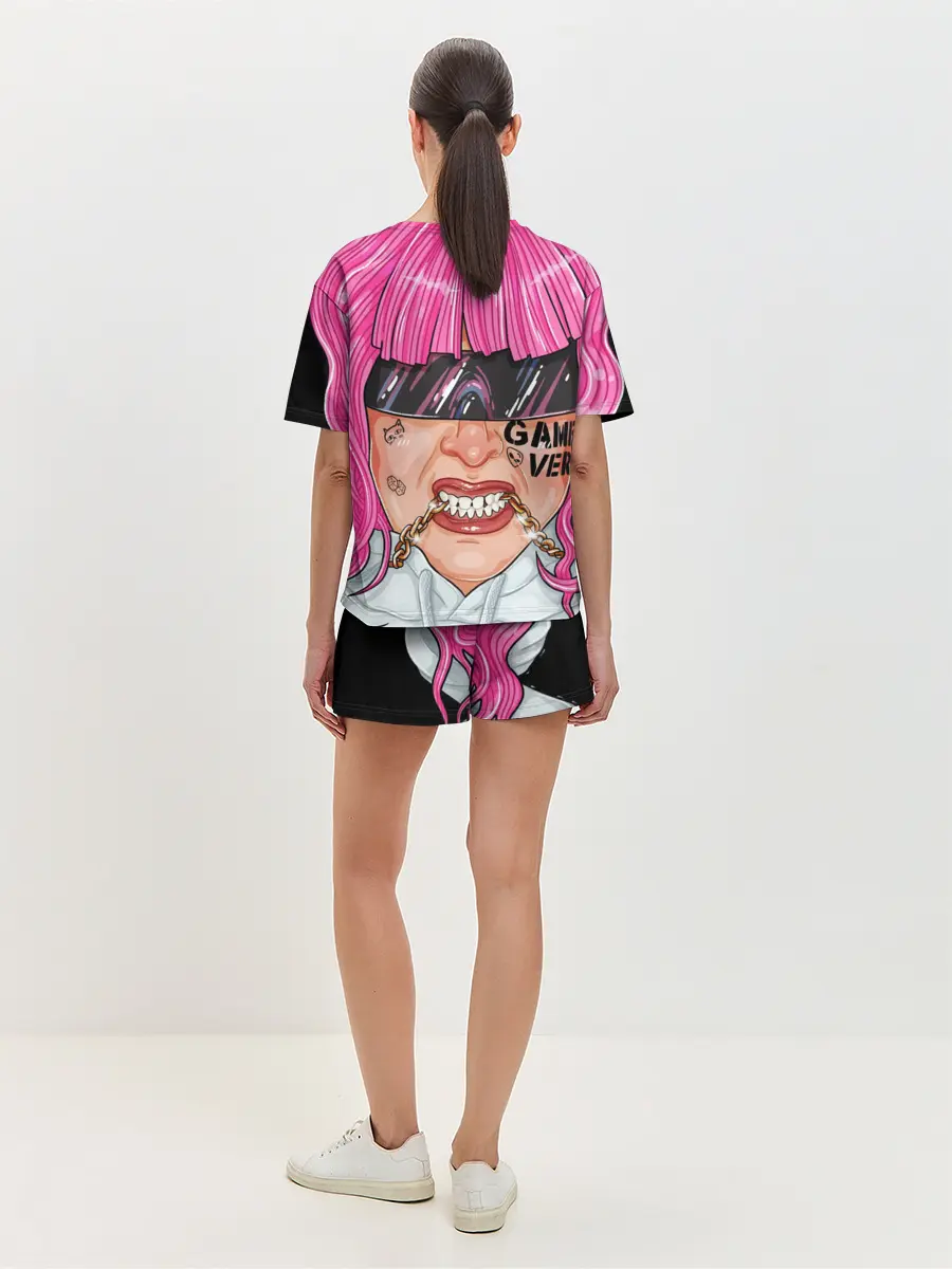 Женская пижама с шортами / МС КИСУЛЯ 3D