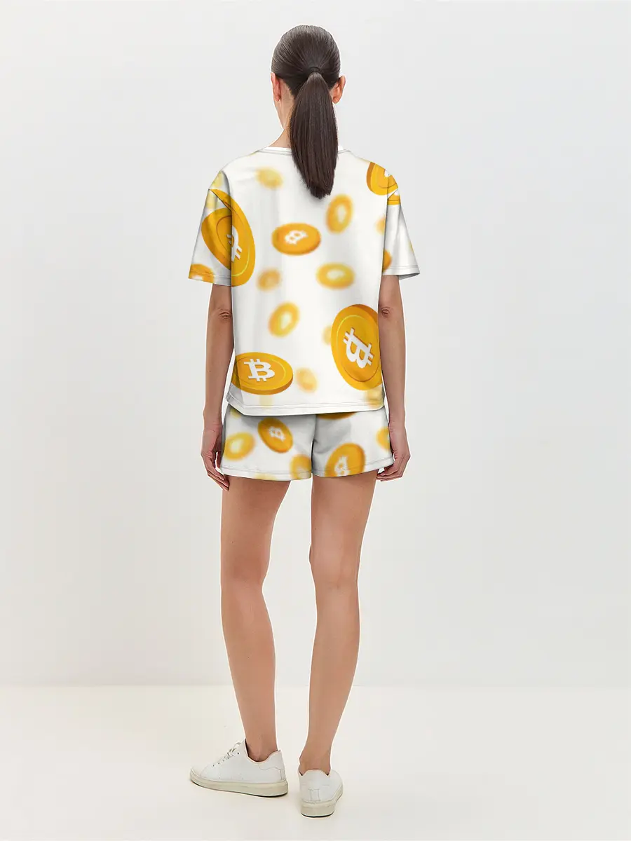 Женская пижама с шортами / BITCOIN КРИПТОВАЛЮТА | CRYPTOCURRENCIES