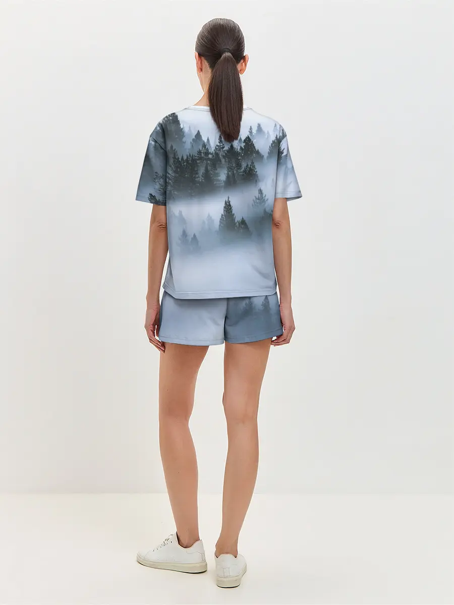 Женская пижама с шортами / Сумеречный лес