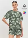 Женская пижама с шортами / Цветы