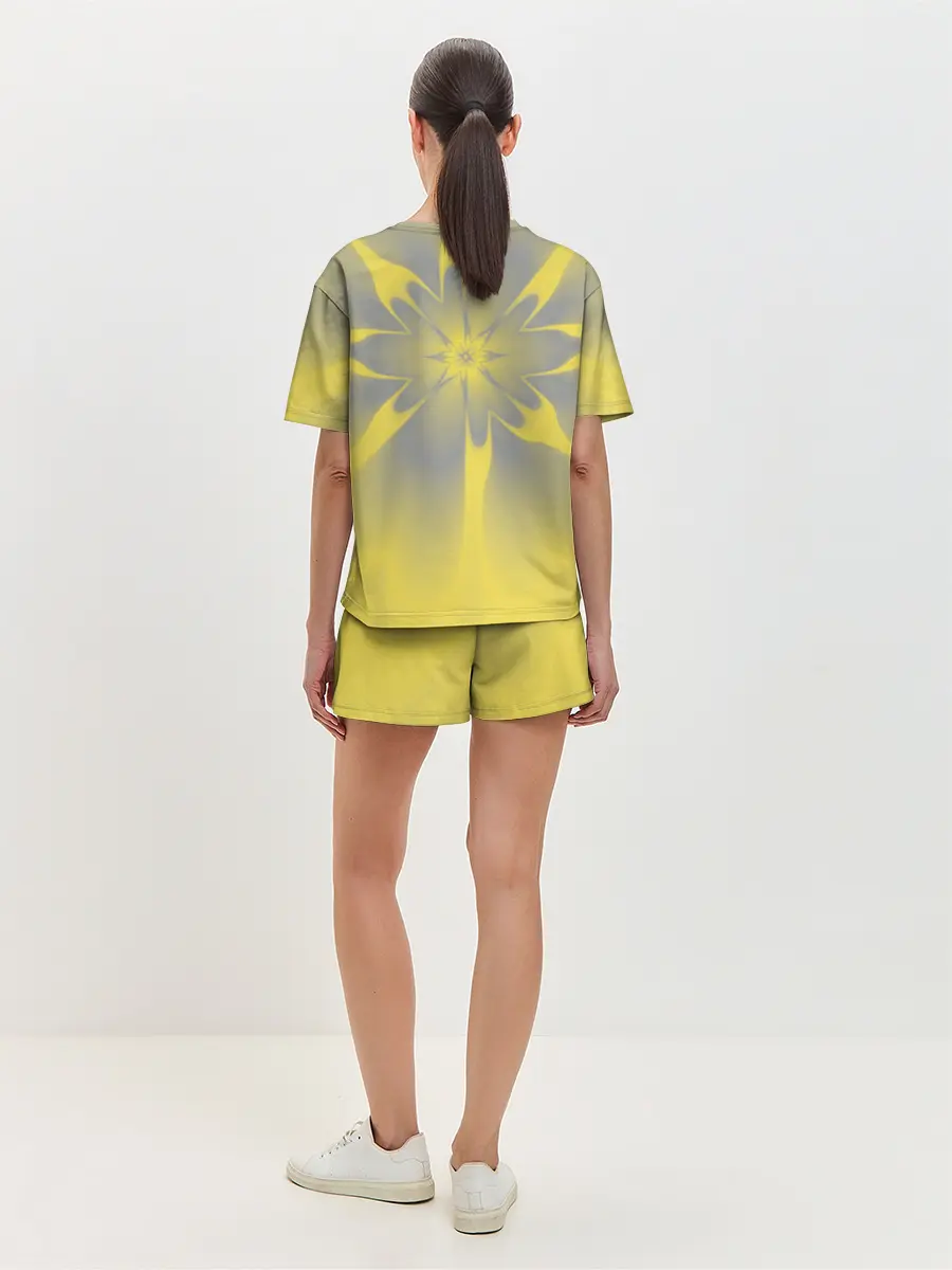 Женская пижама с шортами / Абстракция