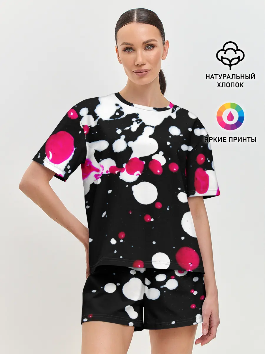 Женская пижама с шортами / Пятна стиля