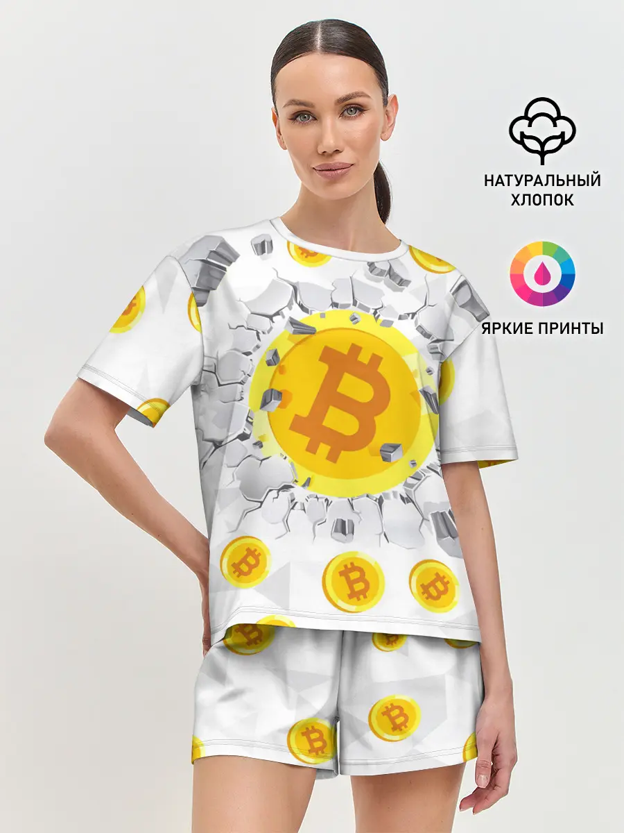 Женская пижама с шортами / БИТКОИН | BITCOIN