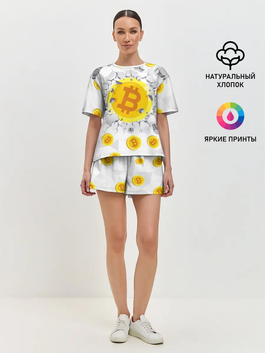 Женская пижама с шортами / БИТКОИН | BITCOIN