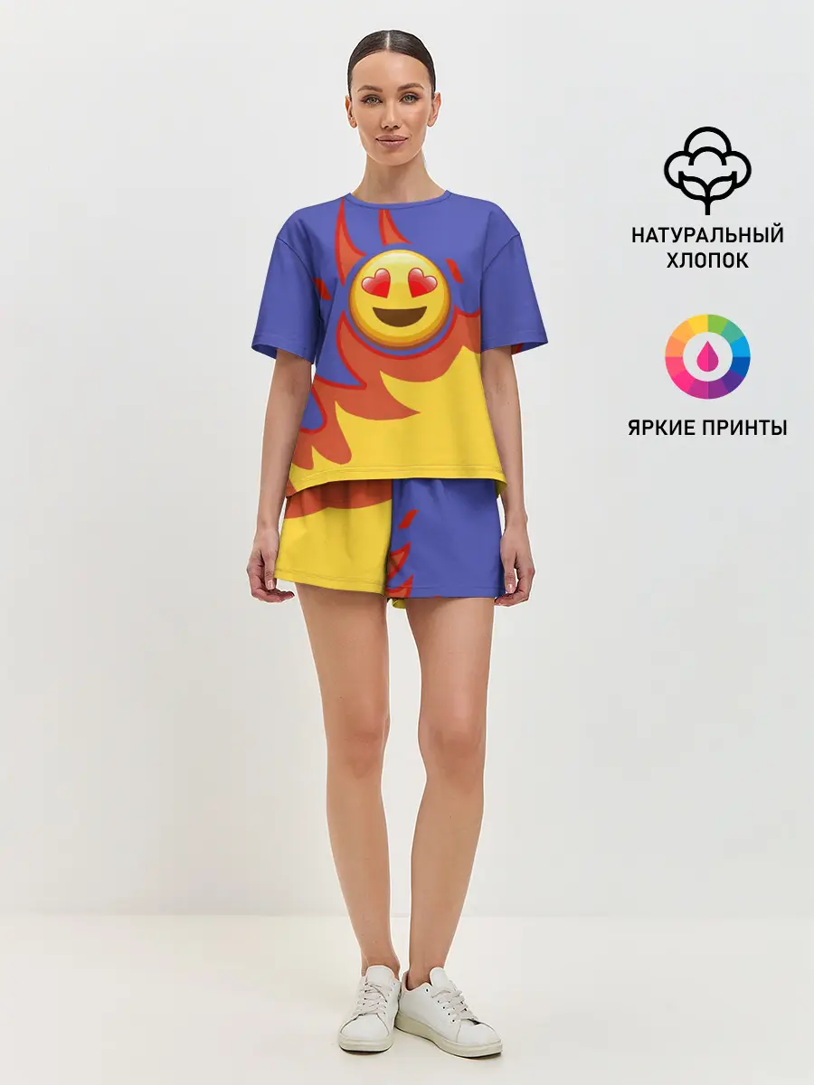 Женская пижама с шортами / Ты горишь как огонь v1