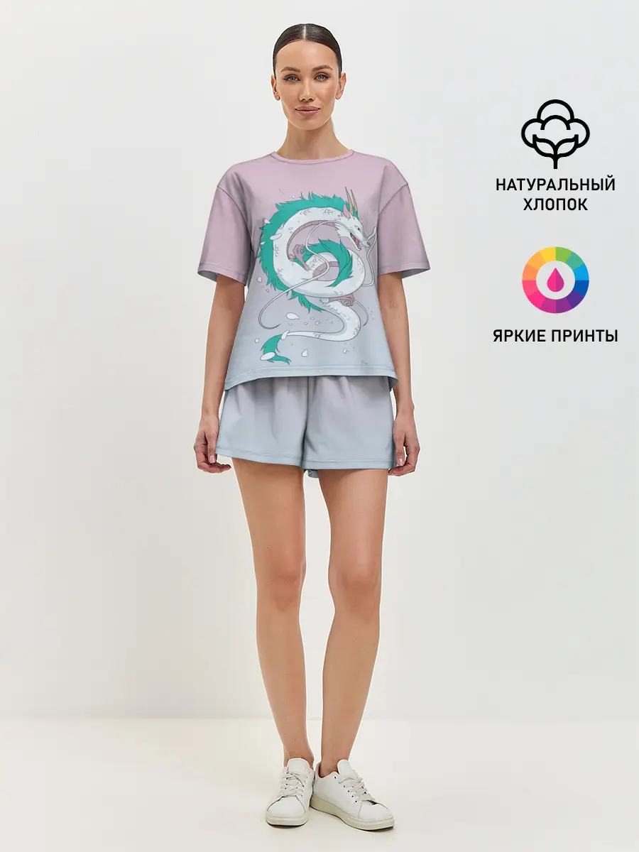 Женская пижама с шортами / водный дракон