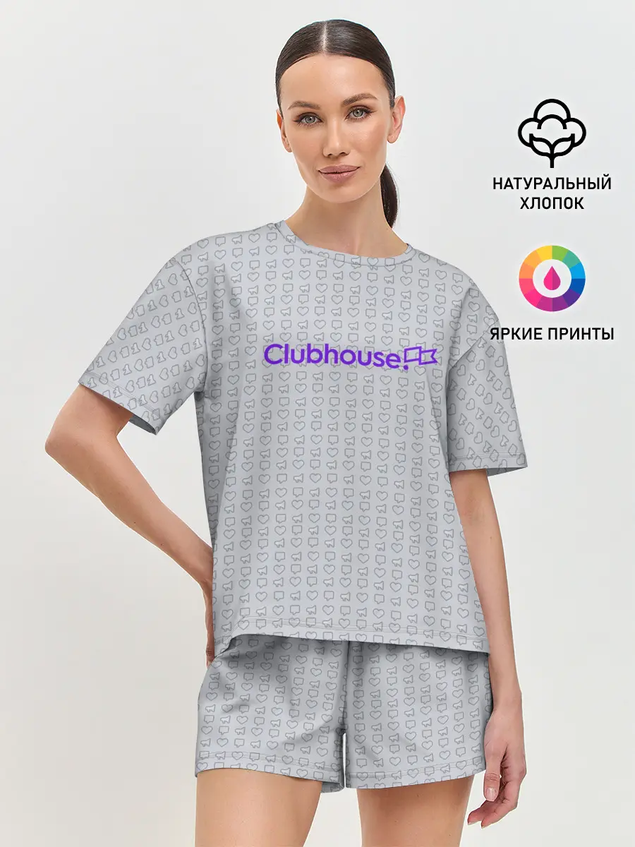Женская пижама с шортами / Clubhouse | Gray