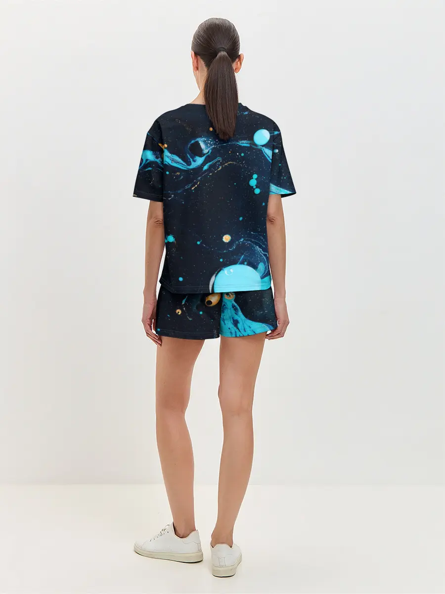 Женская пижама с шортами / Связь с космосом