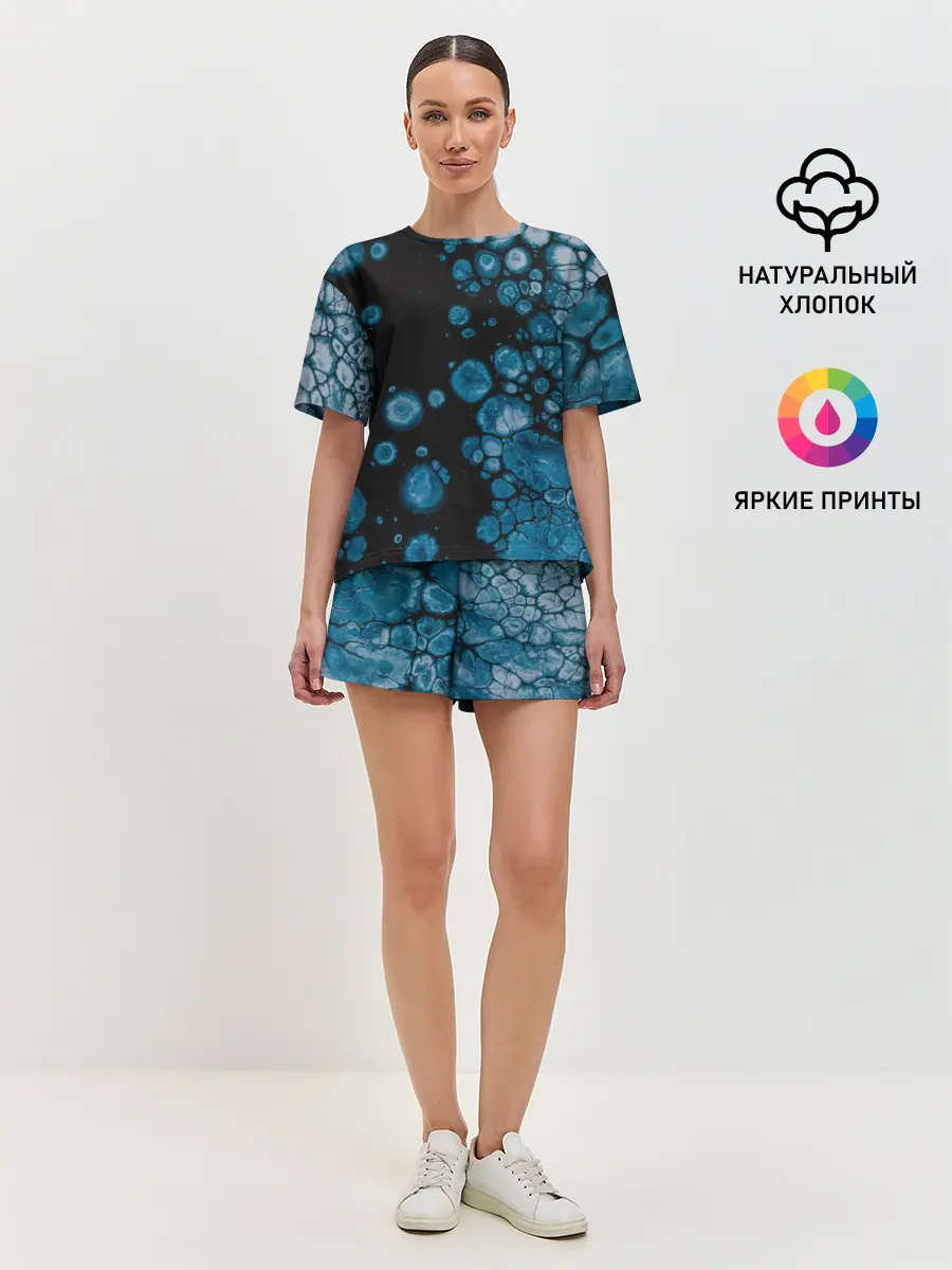 Женская пижама с шортами / Лёд