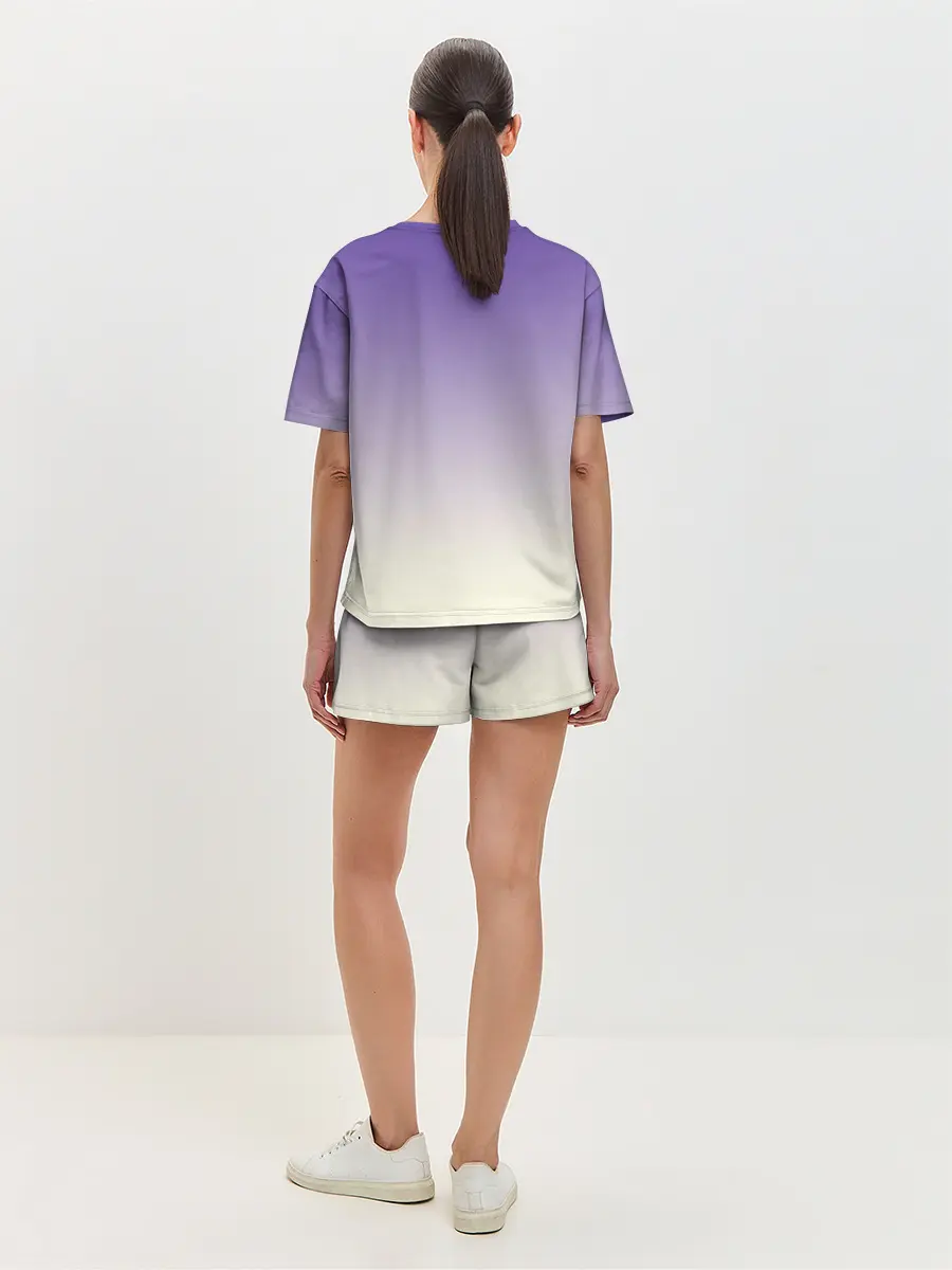 Женская пижама с шортами / черный котенок в коробке