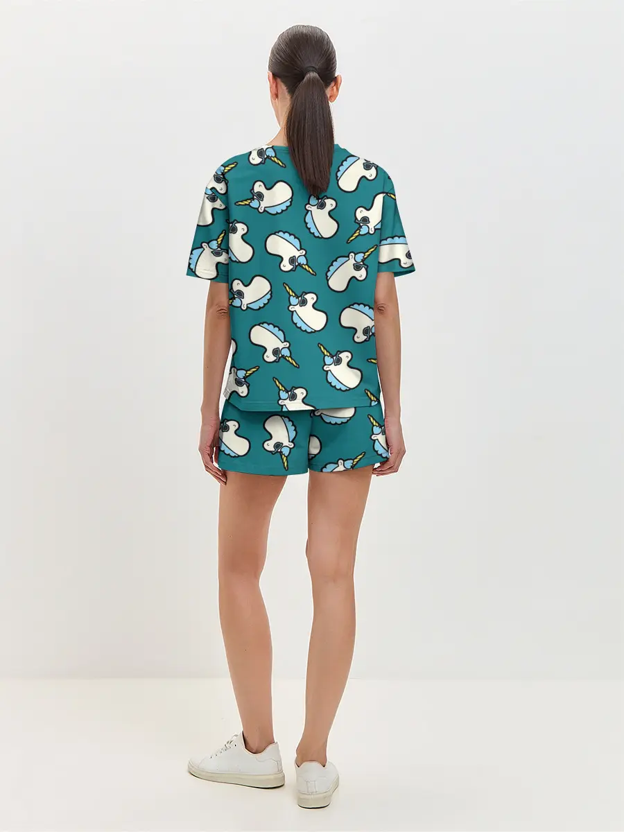 Женская пижама с шортами / Крутые Единороги