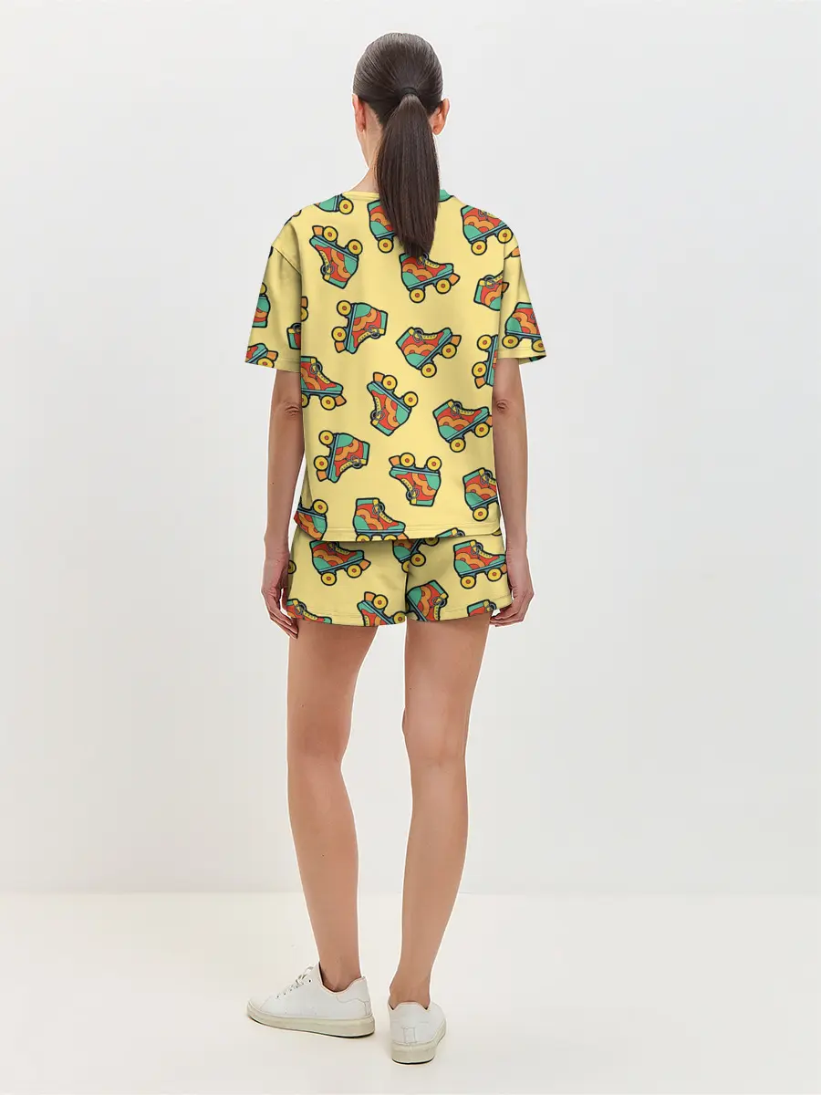 Женская пижама с шортами / Ролики