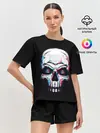 Женская пижама с шортами / Glitch Skull