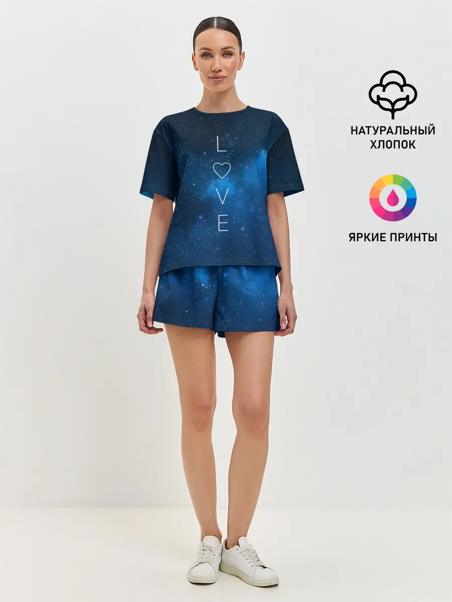 Женская пижама с шортами / SPACE LOVE