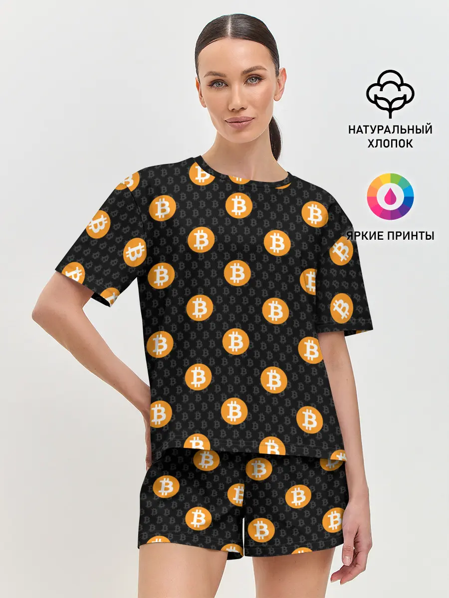 Женская пижама с шортами / БИТКОИН | BITCOIN