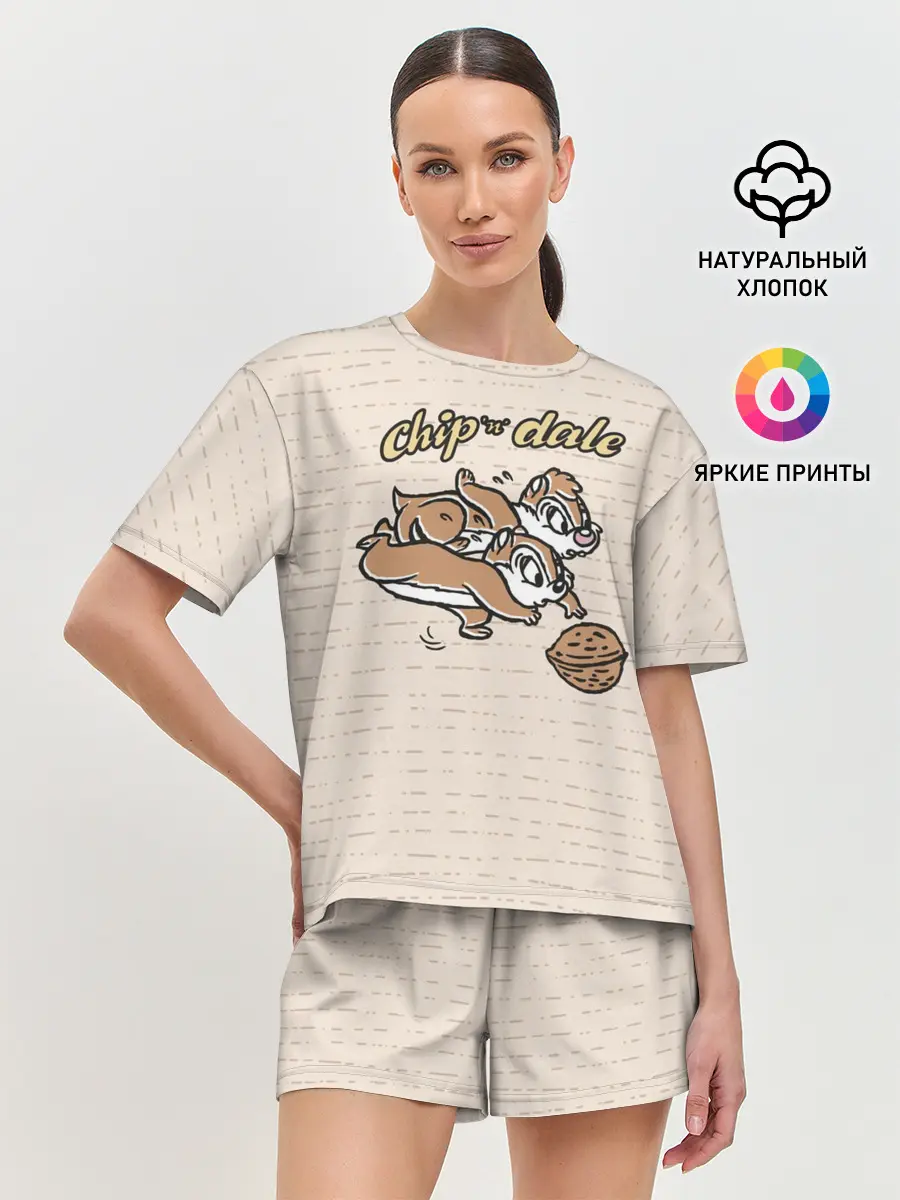 Женская пижама с шортами / Chip n Dale