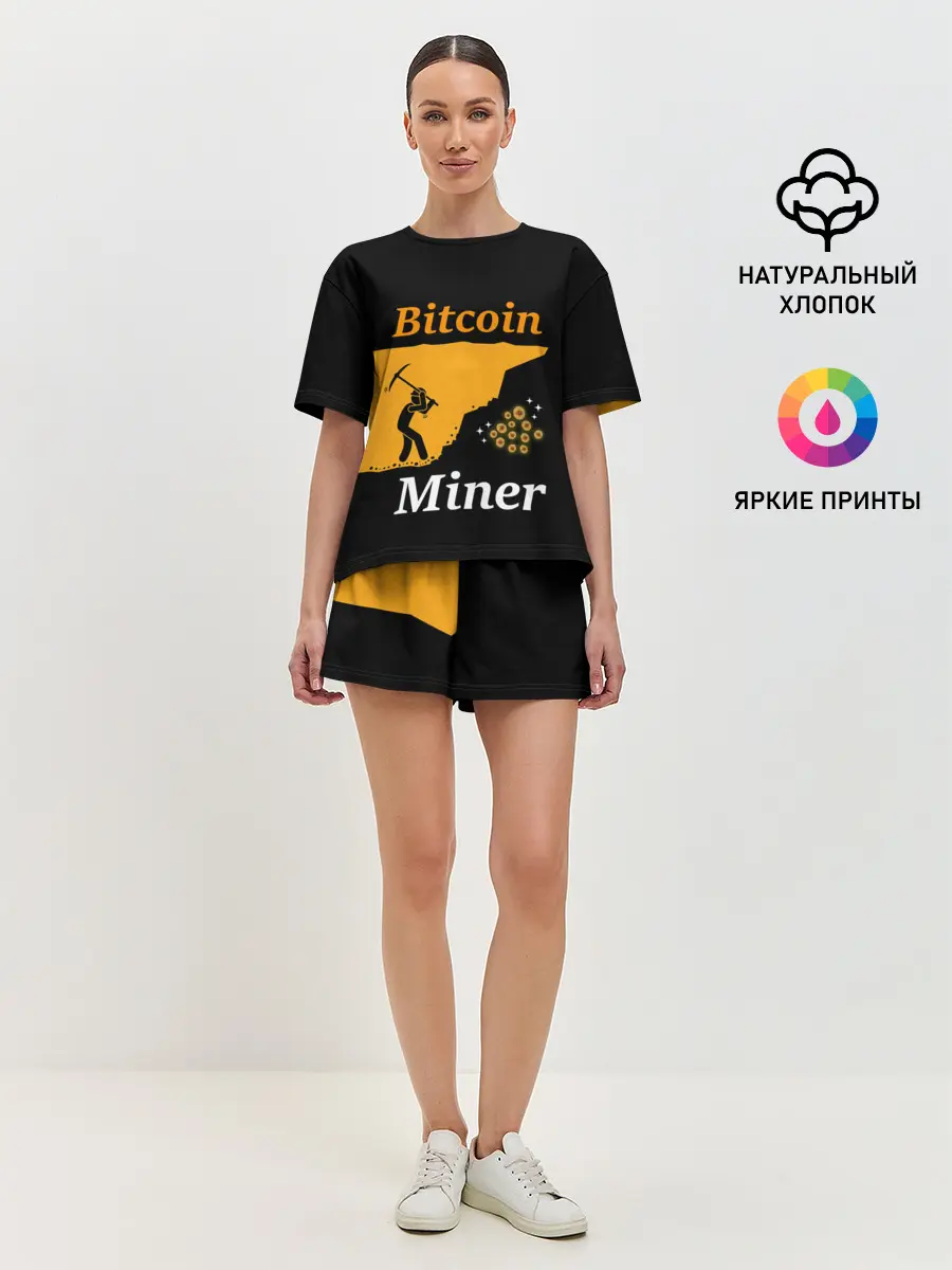 Женская пижама с шортами / БИТКОИН ШАХТЕР | BITCOIN