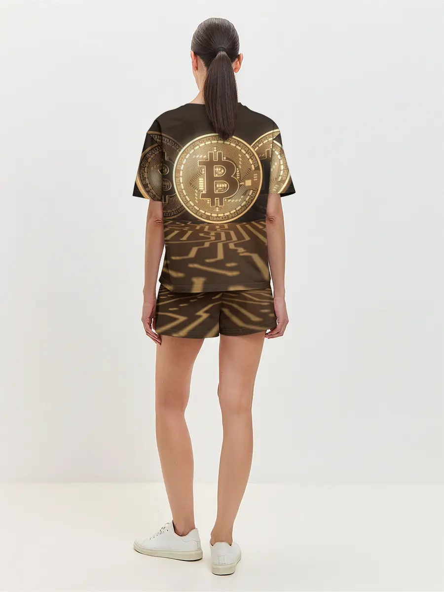 Женская пижама с шортами / Биткоин