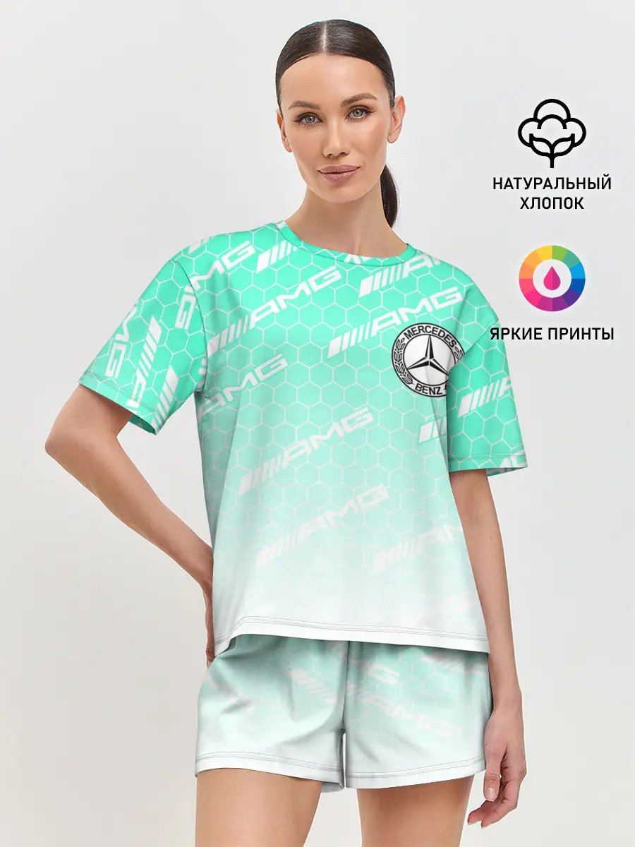 Женская пижама с шортами / MERCEDES BENZ AMG