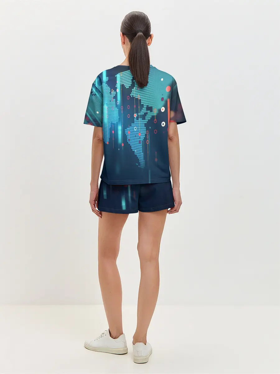 Женская пижама с шортами / Stop Covid-19