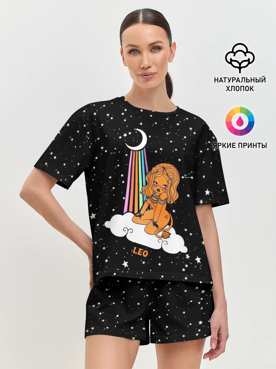 Женская пижама с шортами / Львица