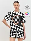 Женская пижама с шортами / Шахматы