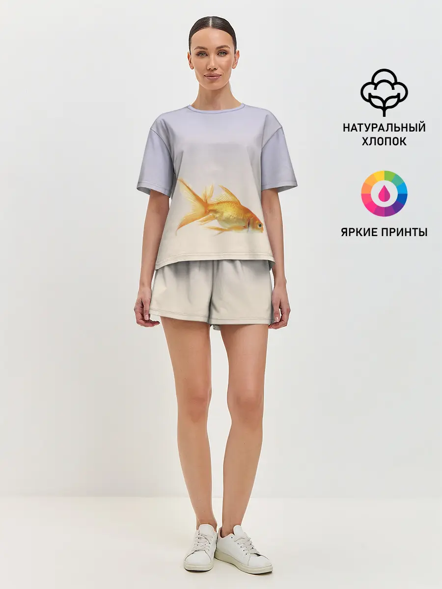Женская пижама с шортами / золотая рыбка