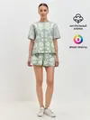 Женская пижама с шортами / цветочный узор