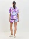 Женская пижама с шортами / СИРЕНЬ | ЦВЕТЫ | LILAC