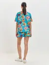 Женская пижама с шортами / Рожок цветов