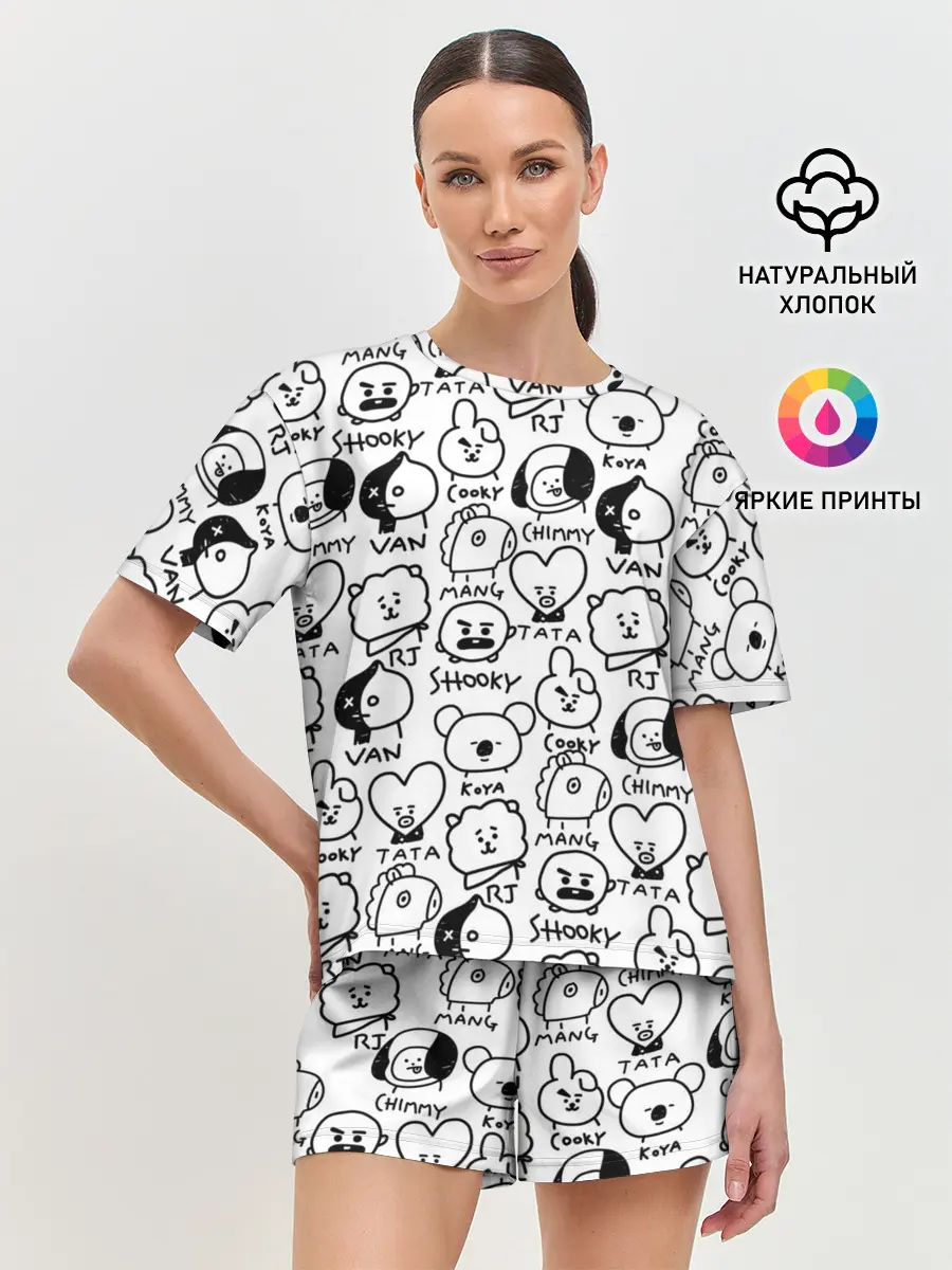Женская пижама с шортами / BTS | BT21