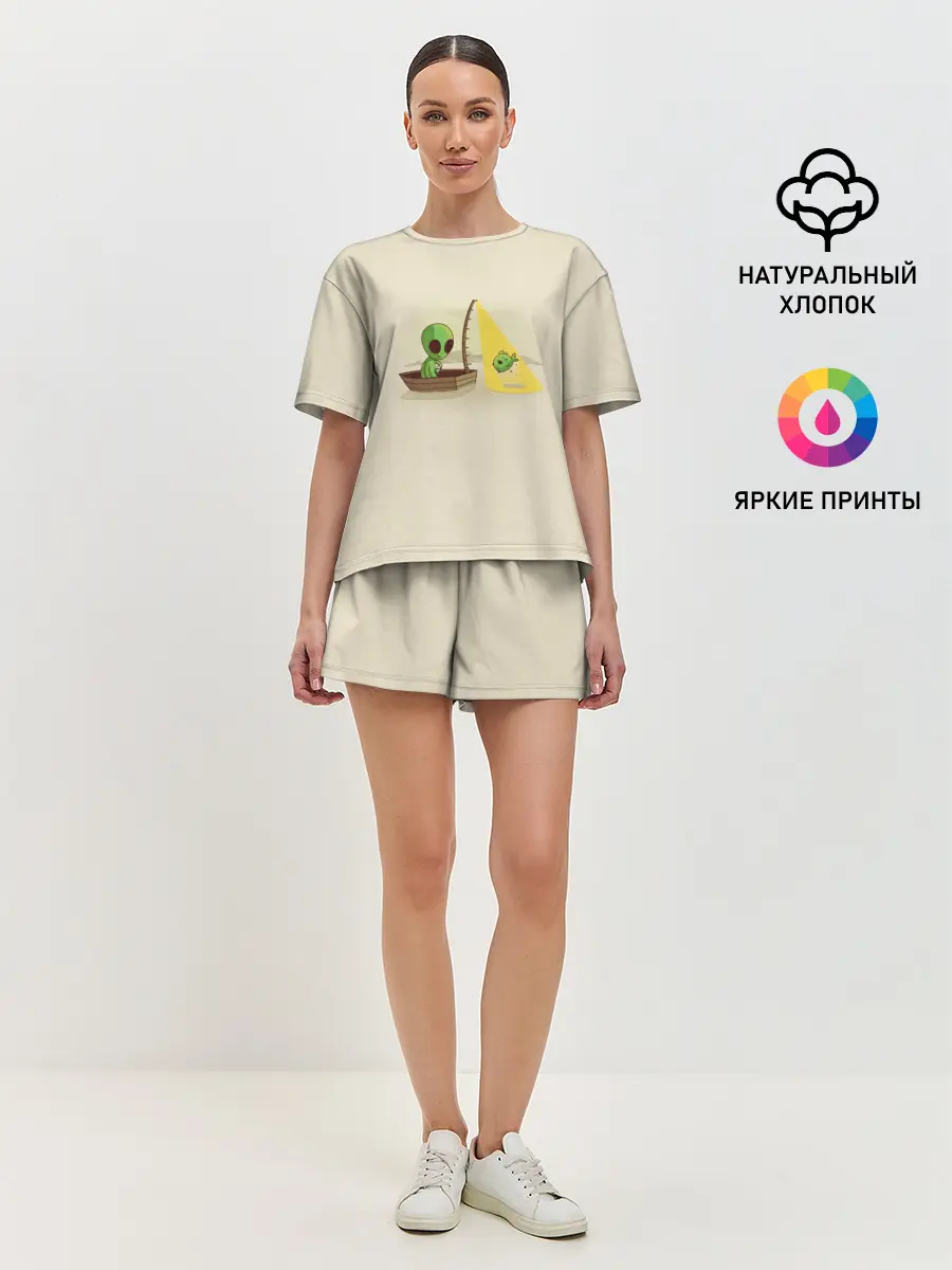 Женская пижама с шортами / Alien Fishing