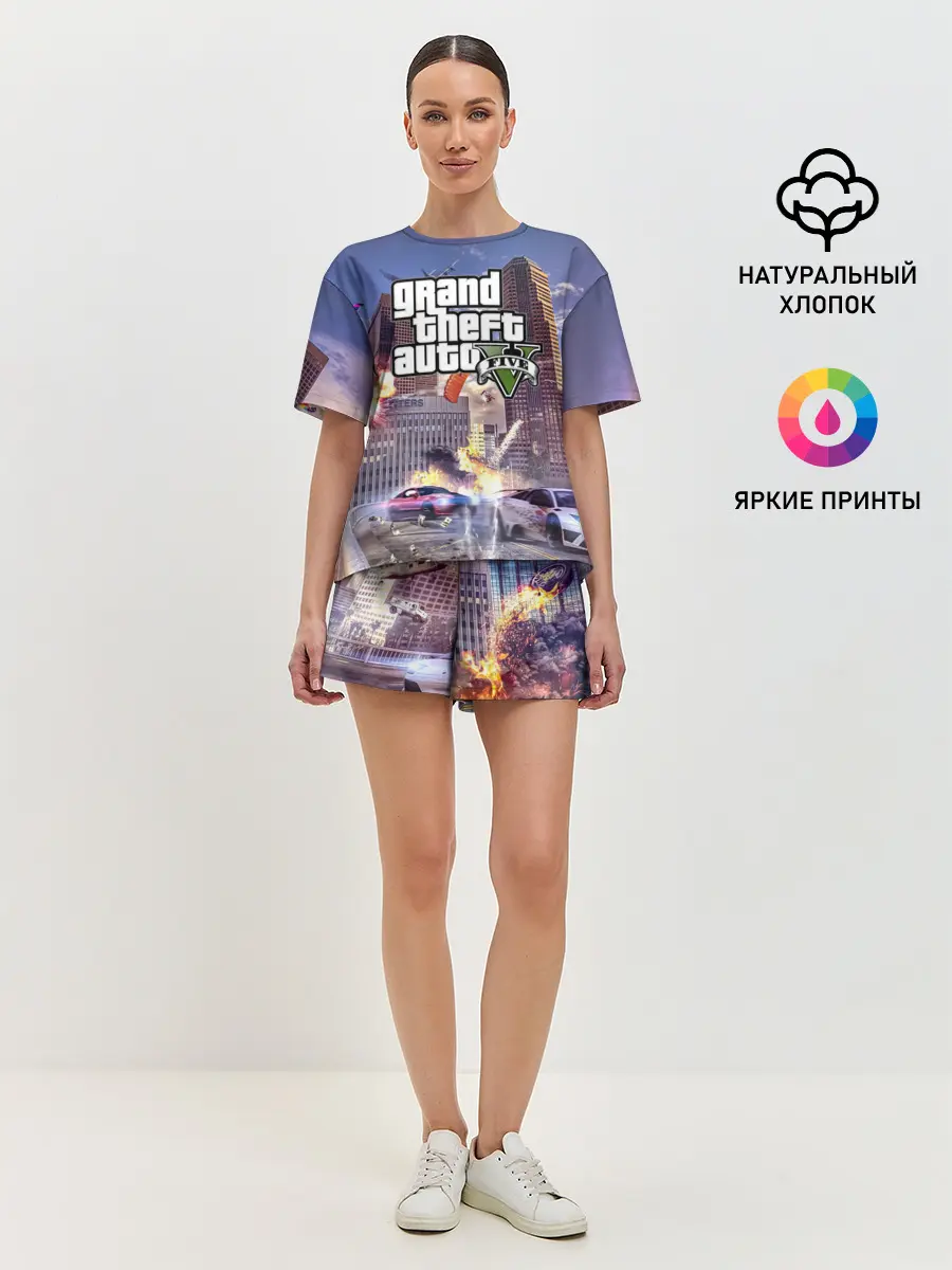Женская пижама с шортами / ЭКШЕН Grand Theft Auto V