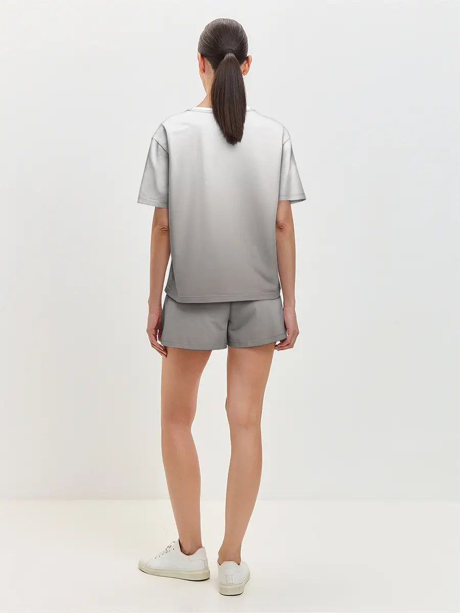 Женская пижама с шортами / французский бульдог сердечко