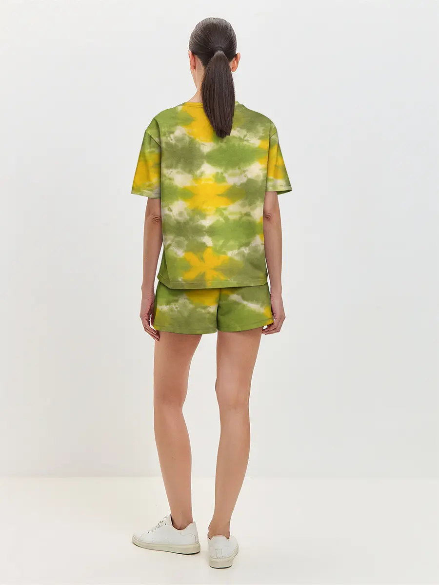 Женская пижама с шортами / разводы краски