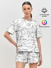 Женская пижама с шортами / Геометрия