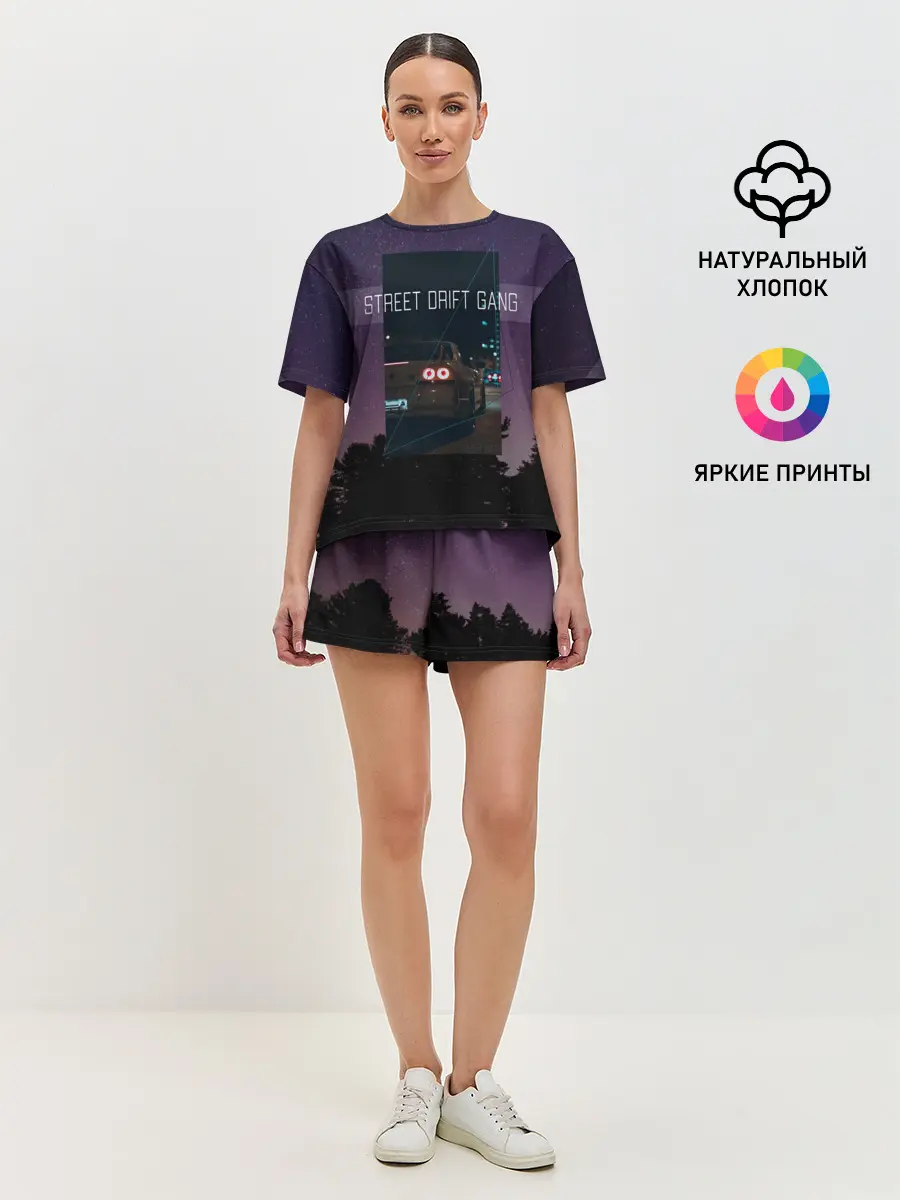 Женская пижама с шортами / Street Drift Gang | Дрифт