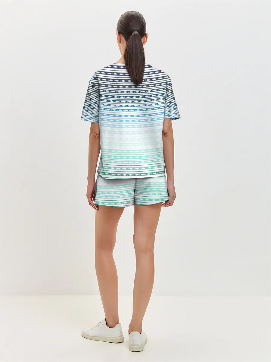 Женская пижама с шортами / Sunset fish