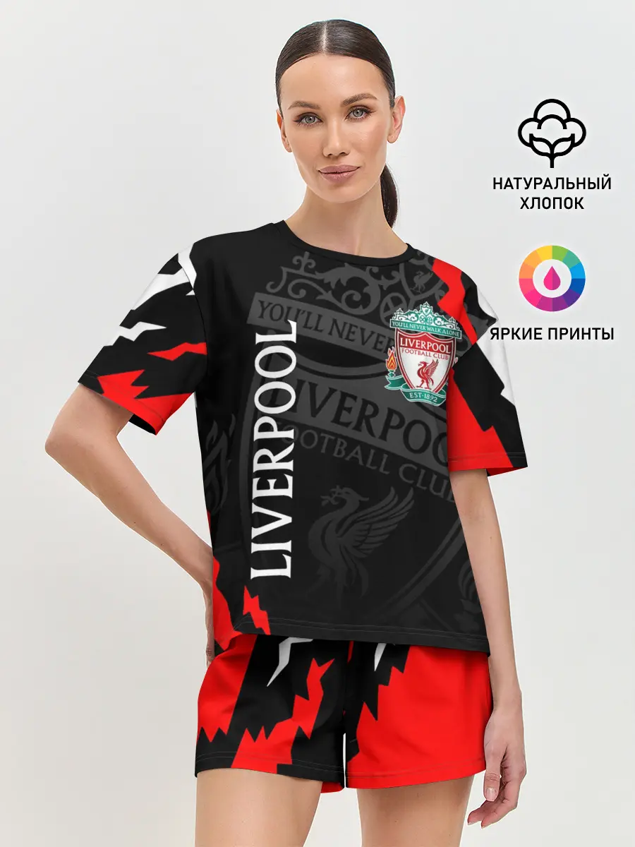 Женская пижама с шортами / LIVERPOOL / ЛИВЕРПУЛЬ / СПОРТ