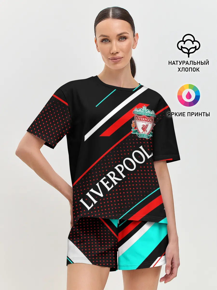 Женская пижама с шортами / LIVERPOOL / ЛИВЕРПУЛЬ / СПОРТ