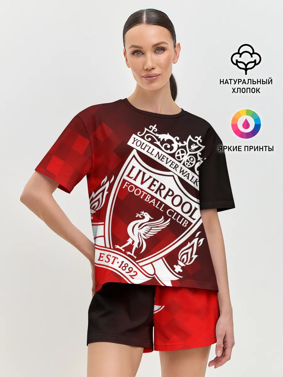 Женская пижама с шортами / LIVERPOOL / ЛИВЕРПУЛЬ