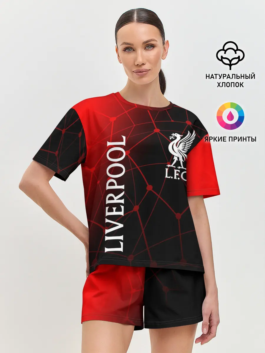 Женская пижама с шортами / LIVERPOOL / ЛИВЕРПУЛЬ / СПОРТ