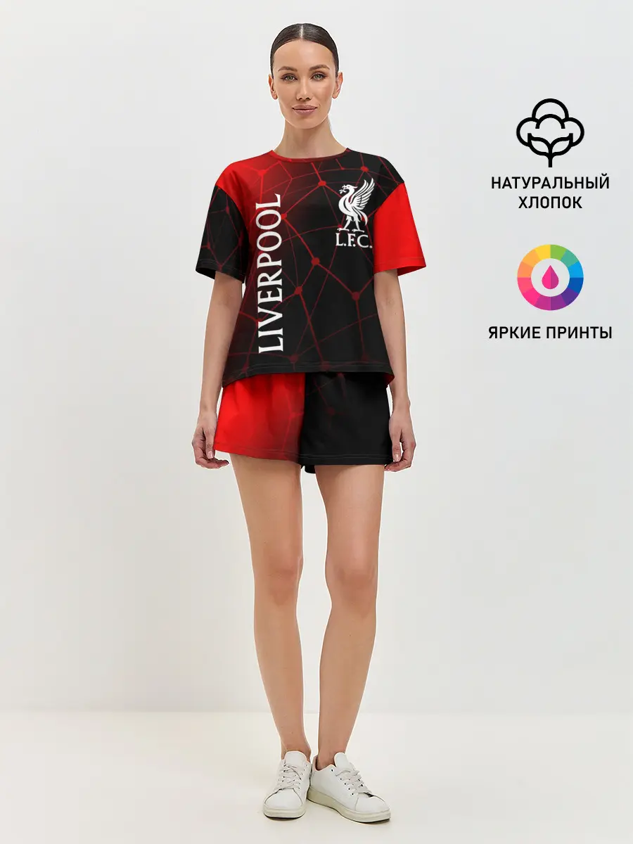 Женская пижама с шортами / LIVERPOOL / ЛИВЕРПУЛЬ / СПОРТ