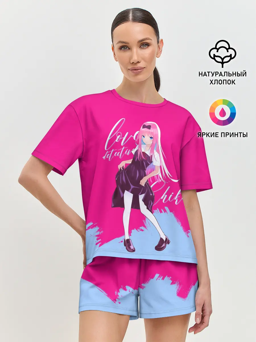 Женская пижама с шортами / Love detective Chika