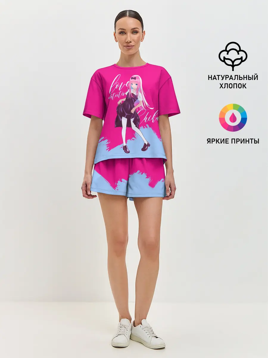 Женская пижама с шортами / Love detective Chika