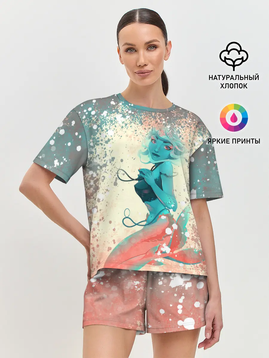 Женская пижама с шортами / Русалочка | Mermaid
