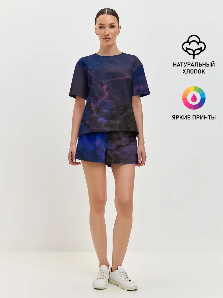 Женская пижама с шортами / НЕОНОВАЯ ДОРОГА