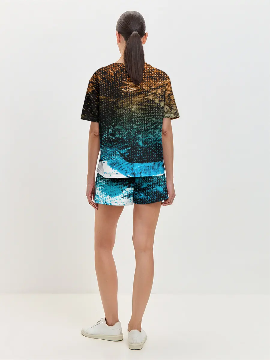 Женская пижама с шортами / Рыба на крючке