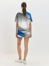 Женская пижама с шортами / 3D СЕРЕБРО BLUE LINES